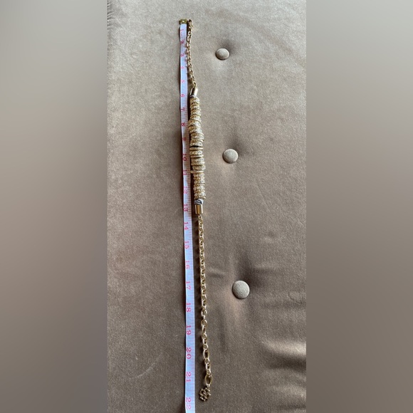 NWOT Ann Taylor Gorgeous Statement Gold tone Necklace with crystals. - Picture 3 of 4